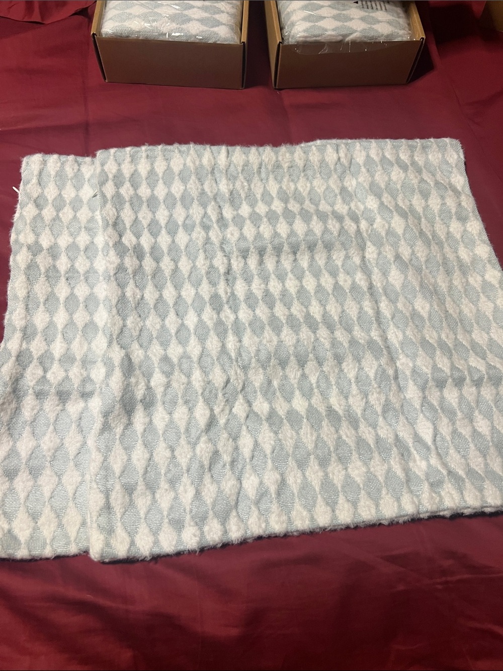 Ystellaa Diamond-Pattern 2 Ea. Box 18 X 18 Inch Throw Pillow 2 box’s (4 total)